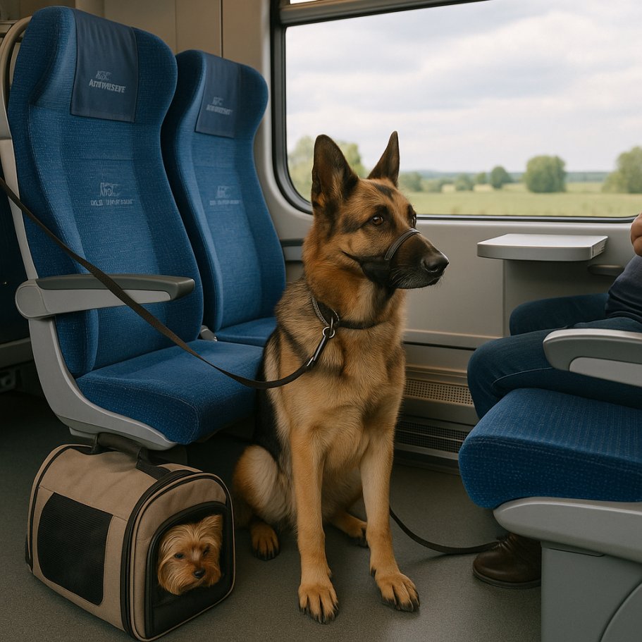 Jak przewozić psa w pociągu